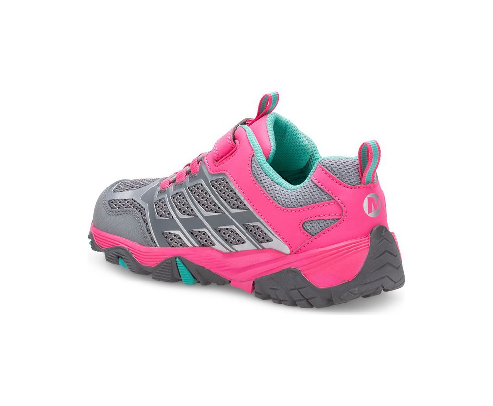 Merrell Sneakers Grey/Pink - Moab FST Low A/C Waterproof - Kids 49NPGKJZY